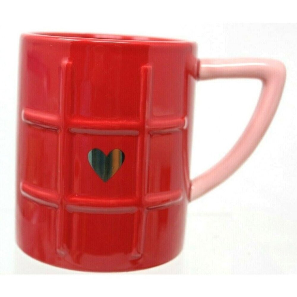 NEW MAGENTA Red Pink XOXO Tic Tac Toe Mug Coffee Cup  Heart Love Valentine RARE